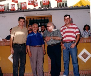 Antonio Maíllo Cañadas, Antonio Muñoz "Ortega", Juan Luna Delgado y Arcángel Bedmar en 1997. 