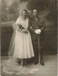 Manuel Tarazona Anaya el día de su boda con Josefina Ortega San Emeterio, con la que se casó en 1930.